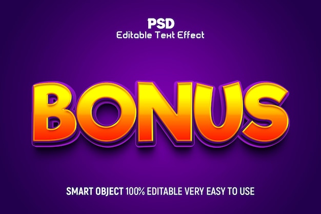 Estilo de efeito de texto editável em 3D