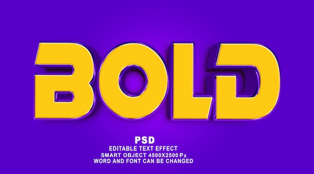 Estilo de efeito de texto em photoshop editável em 3d de luxo ousado com fundo premium
