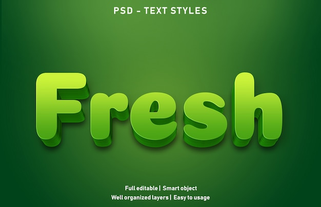 PSD estilo de efeitos de texto novo