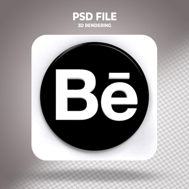 PSD estilo de ícone 3d behance