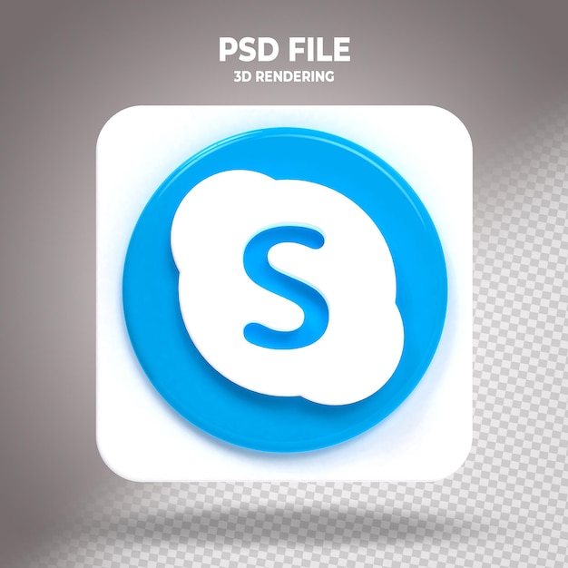 PSD estilo de ícone 3d do skype