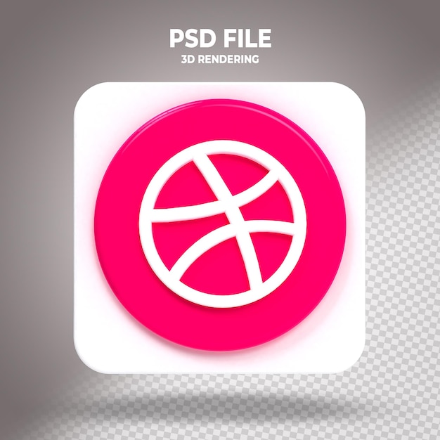 PSD estilo de ícone 3d dribbble