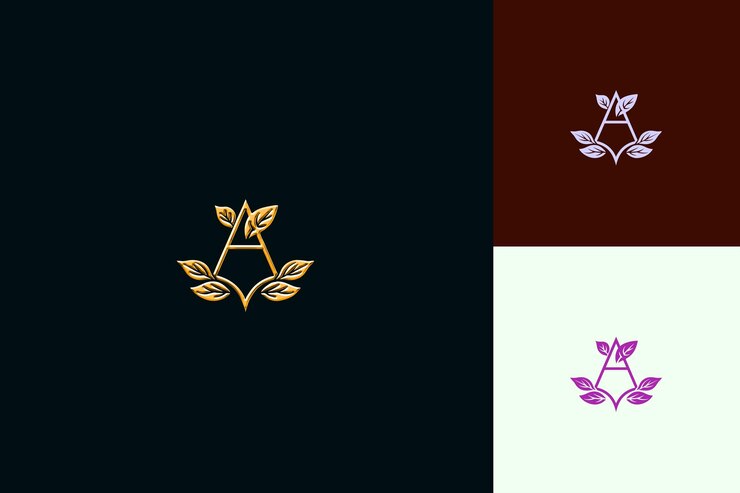 PSD un estilo de diseño de logotipo ilustrativo con una letra en forma de i naturaleza colecciones vectoriales abstractas