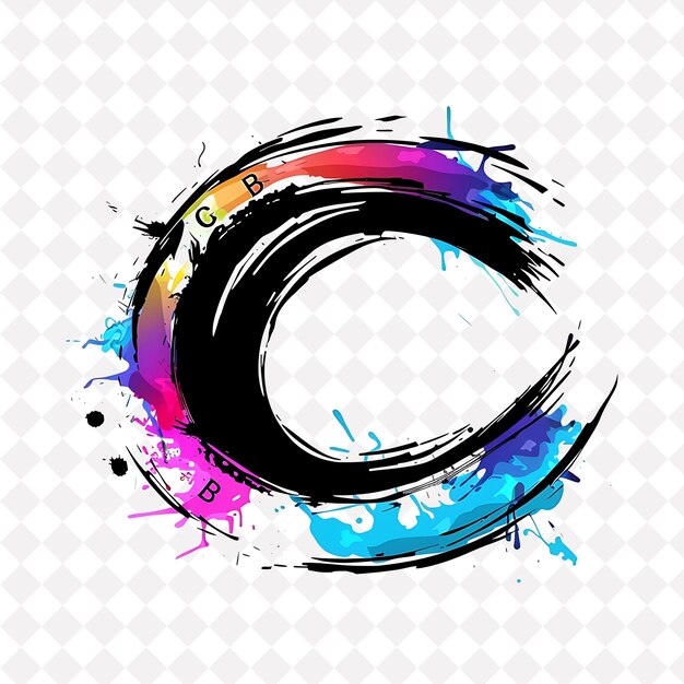 Estilo de diseño de logotipo con letra C dibujada a mano con ilustración en forma de C Ilustración de logotipo vectorial