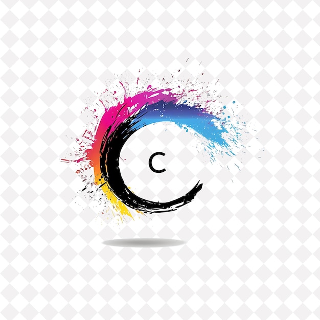 Estilo de diseño de logotipo con letra C dibujada a mano con ilustración en forma de C Ilustración de logotipo vectorial