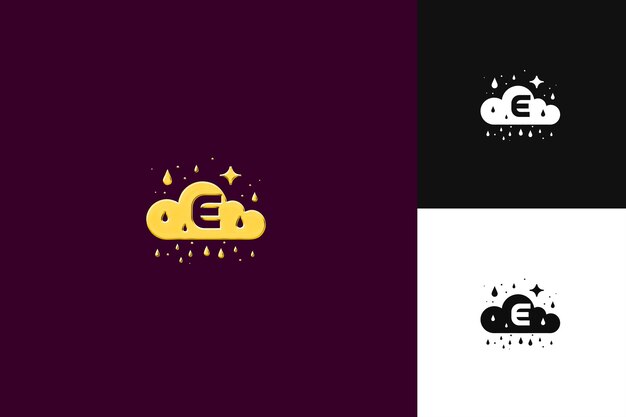 Estilo de diseño de logotipo con la letra E con forma de E en una C Ilustración Diseños vectoriales de logotipo