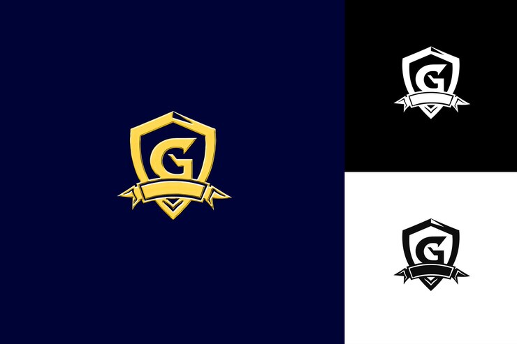 PSD estilo de diseño de logotipo con letra g con emblema con g en forma de ilustración diseños vectoriales de logotipo