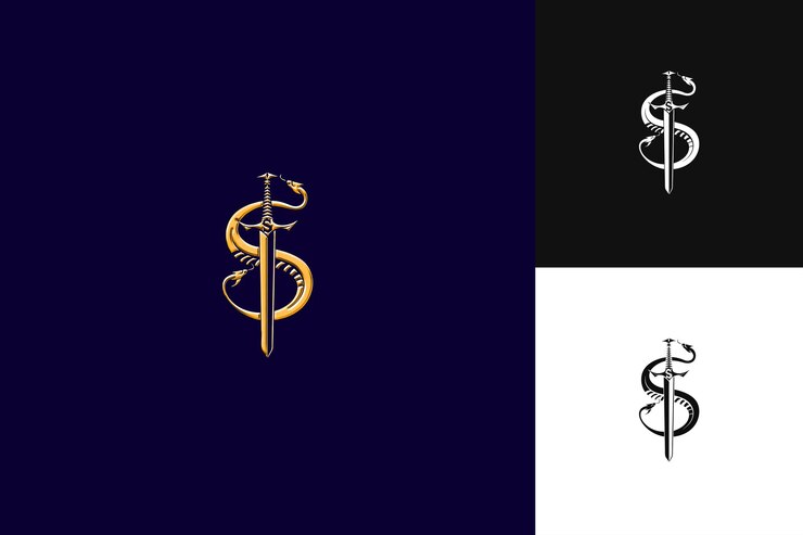 PSD estilo de diseño de logotipo con letra s con marca de combinación con ilustración de forma s diseños vectoriales de logotipo