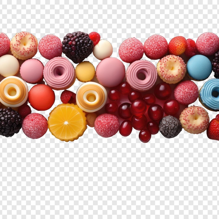 PSD estilo de dulces aislados png con fondo blanco ia generativo
