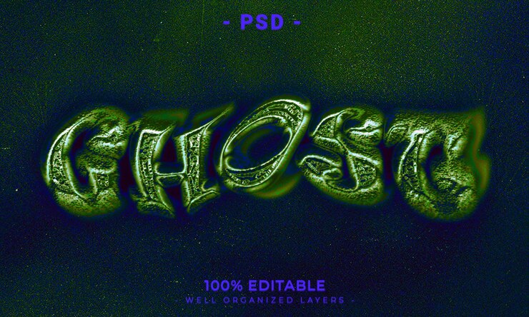 PSD estilo de efecto de texto 3d editable con fondo