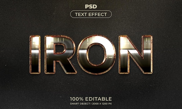 Estilo de efecto de texto 3D editable con fondo