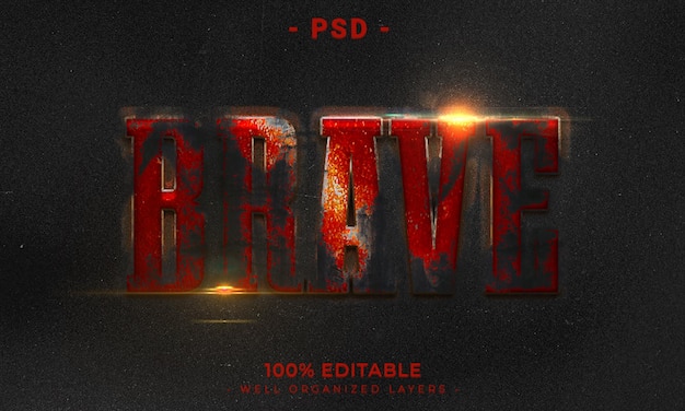 Estilo de efecto de texto 3D editable con fondo