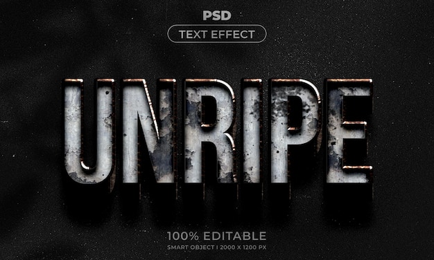 Estilo de efecto de texto 3D editable con fondo