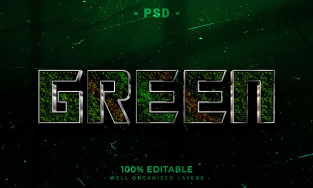 Estilo de efecto de texto 3D editable con fondo