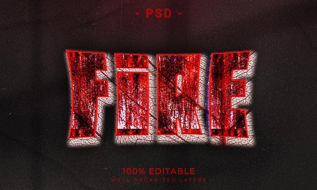 Estilo de efecto de texto 3D editable con fondo