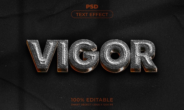 Estilo de efecto de texto 3D editable con fondo