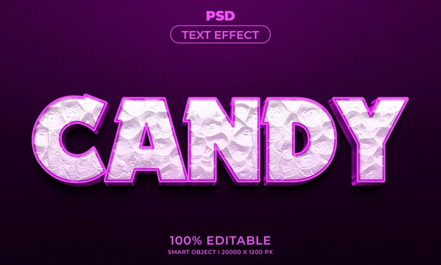 Estilo de efecto de texto 3D editable con fondo