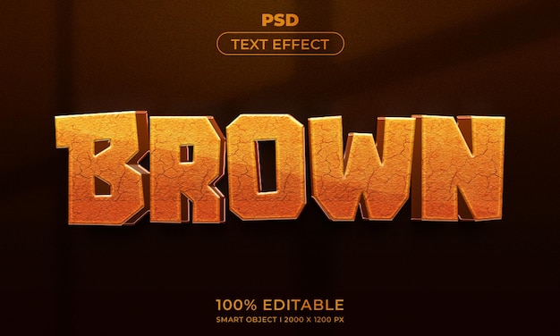 Estilo de efecto de texto 3D editable con fondo