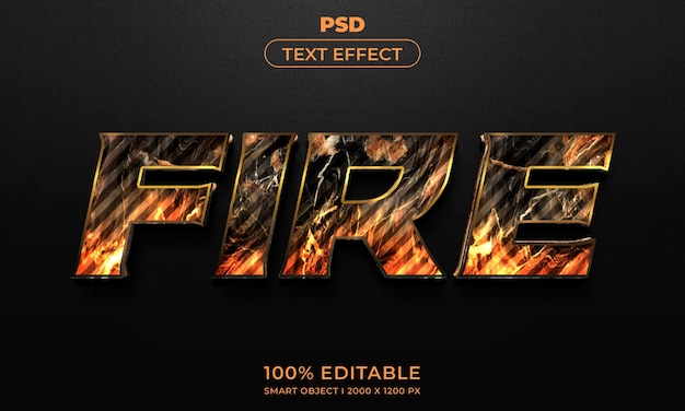Estilo de efecto de texto 3D editable con fondo