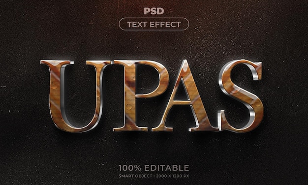 Estilo de efecto de texto 3D editable con fondo