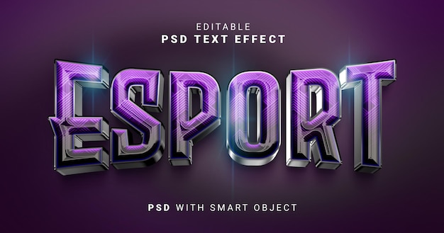 PSD estilo de efecto de texto 3d editable