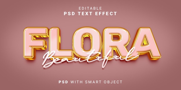 PSD estilo de efecto de texto 3d editable