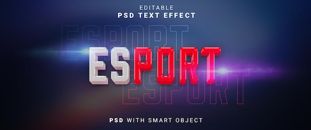 Estilo de efecto de texto 3d editable