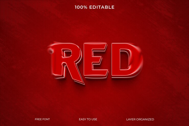 PSD estilo de efecto de texto 3d de resplandor rojo derretido