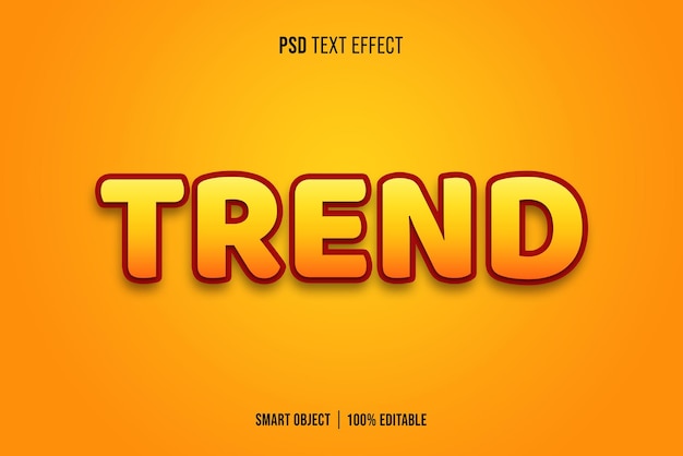 Estilo de efecto de texto 3D de tendencia