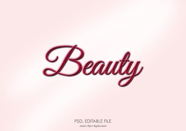 PSD estilo de efecto de texto de belleza