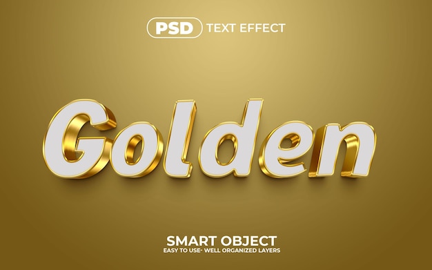 estilo de efecto de texto editable 3d dorado con fondo