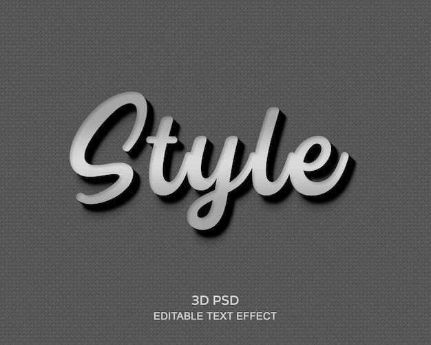 PSD estilo efecto de texto editable en 3d con fondo premium