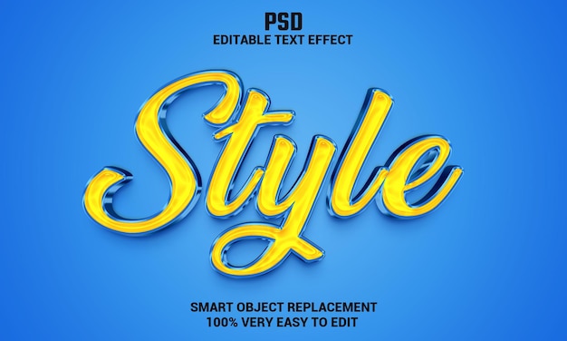 Estilo efecto de texto editable 3d con fondo psd premium