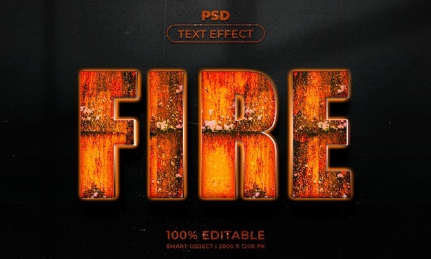 PSD estilo de efecto de texto editable 3d con fondo