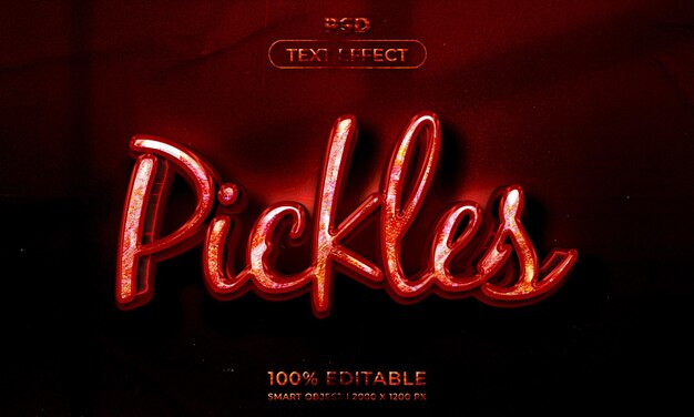 Estilo de efecto de texto editable 3d con fondo