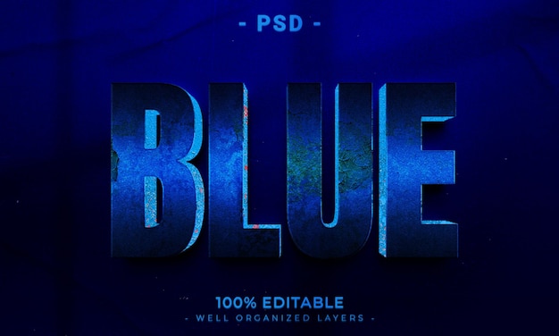 Estilo de efecto de texto editable 3d con fondo