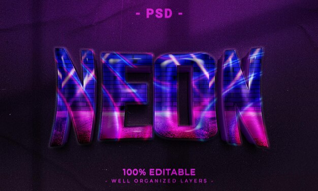 PSD estilo de efecto de texto editable 3d con fondo