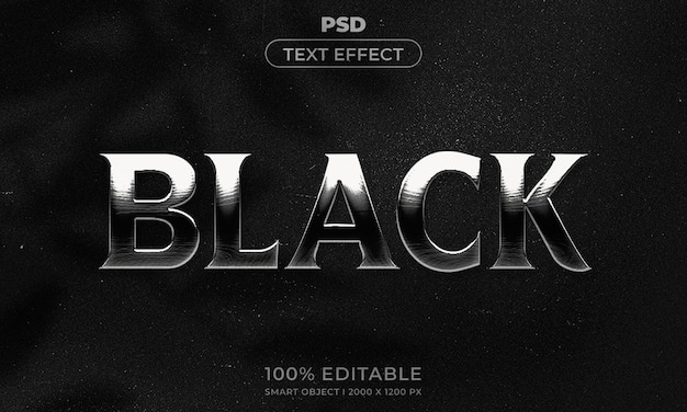 Estilo de efecto de texto editable 3d con fondo