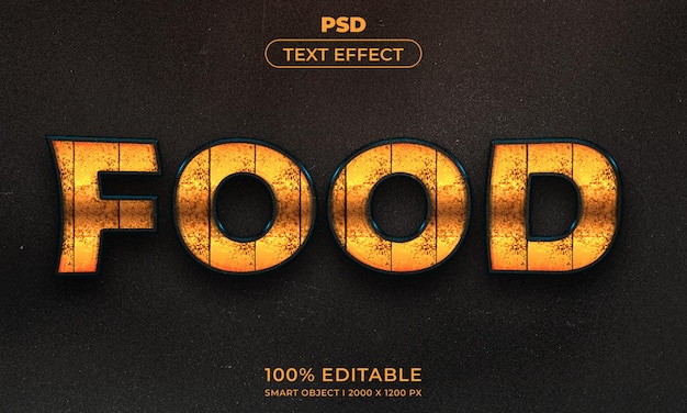 Estilo de efecto de texto editable 3d con fondo