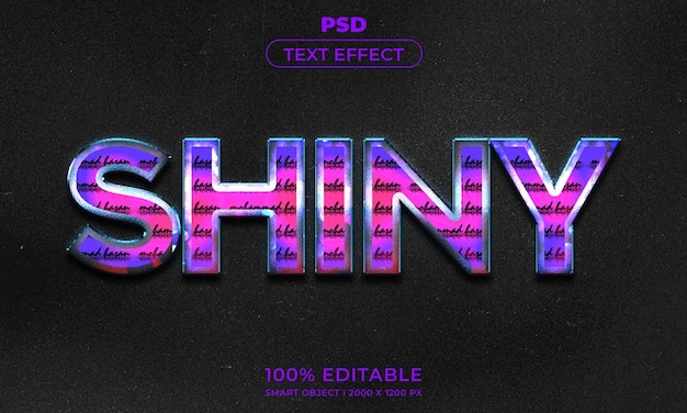Estilo de efecto de texto editable 3d con fondo