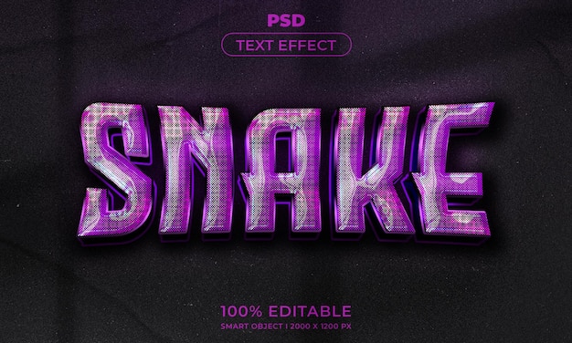 Estilo de efecto de texto editable 3d con fondo