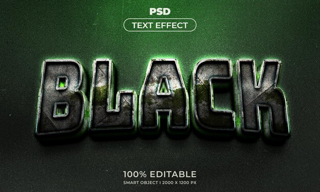 Estilo de efecto de texto editable 3d con fondo