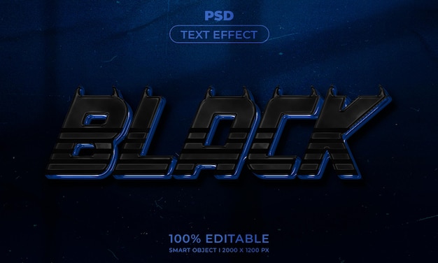 Estilo de efecto de texto editable 3d con fondo