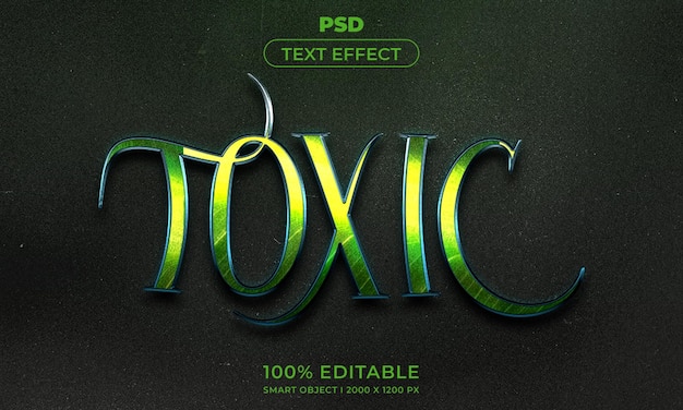 Estilo de efecto de texto editable 3d con fondo