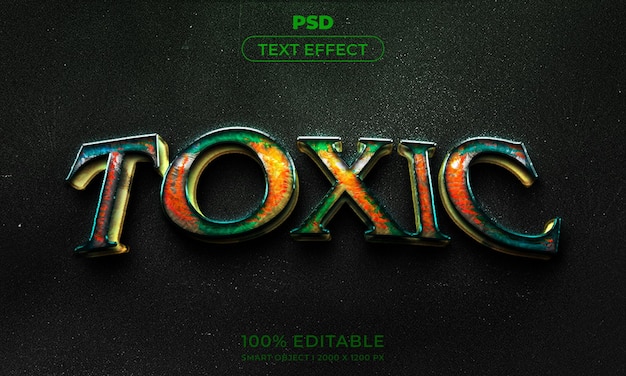 Estilo de efecto de texto editable 3d con fondo