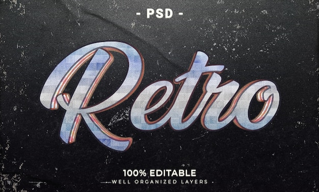 Estilo de efecto de texto editable 3d con fondo
