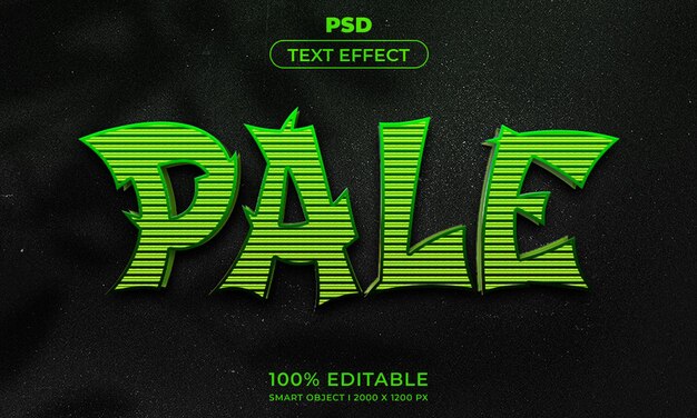 Estilo de efecto de texto editable 3d con fondo