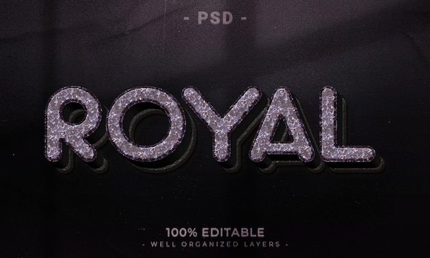 Estilo de efecto de texto editable 3d con fondo