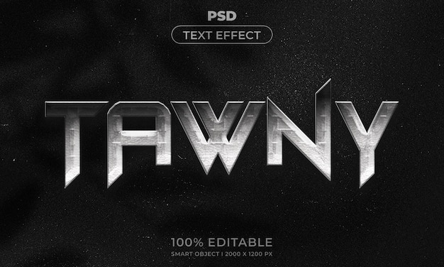 Estilo de efecto de texto editable 3d con fondo