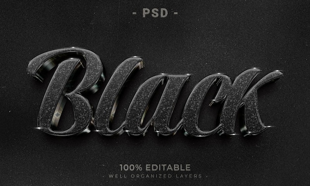 Estilo de efecto de texto editable 3d con fondo